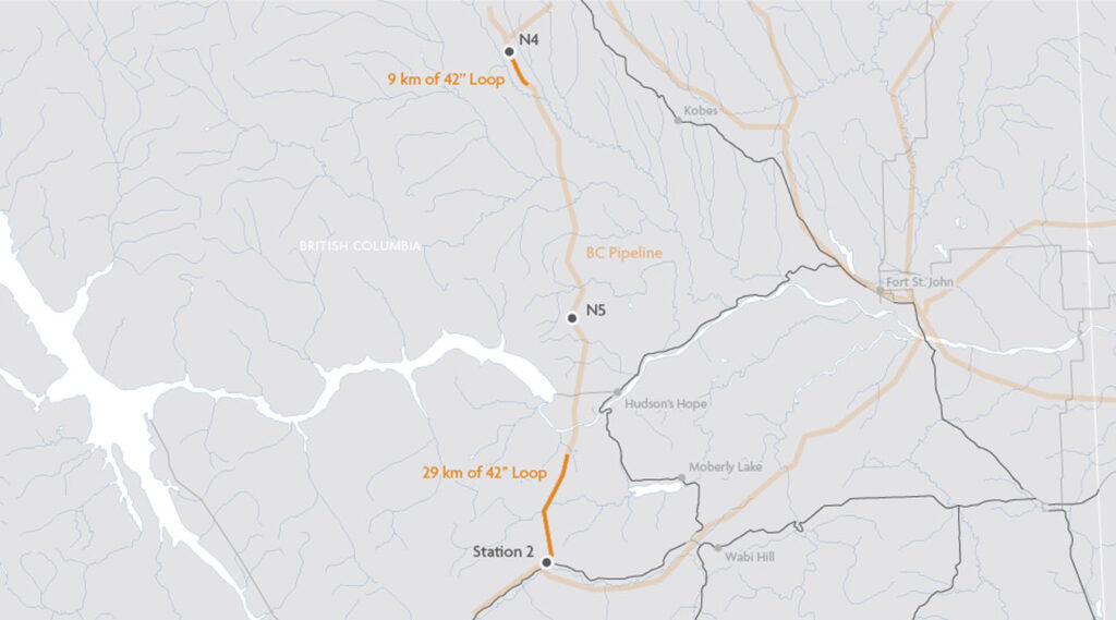 A map showing the location of a river.