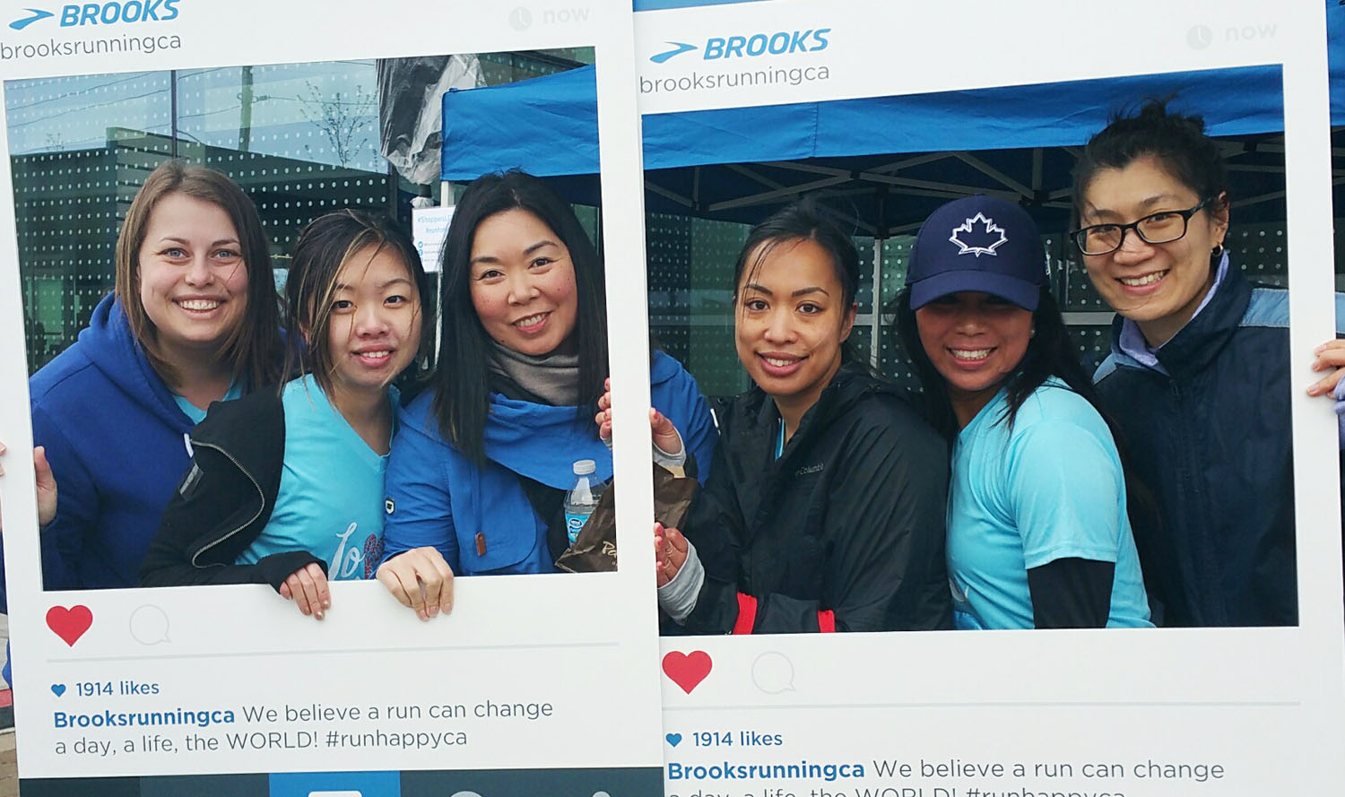 A group of women are posing for instagram photos.