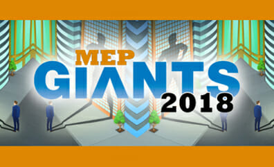 The logo for mep giants 2018.