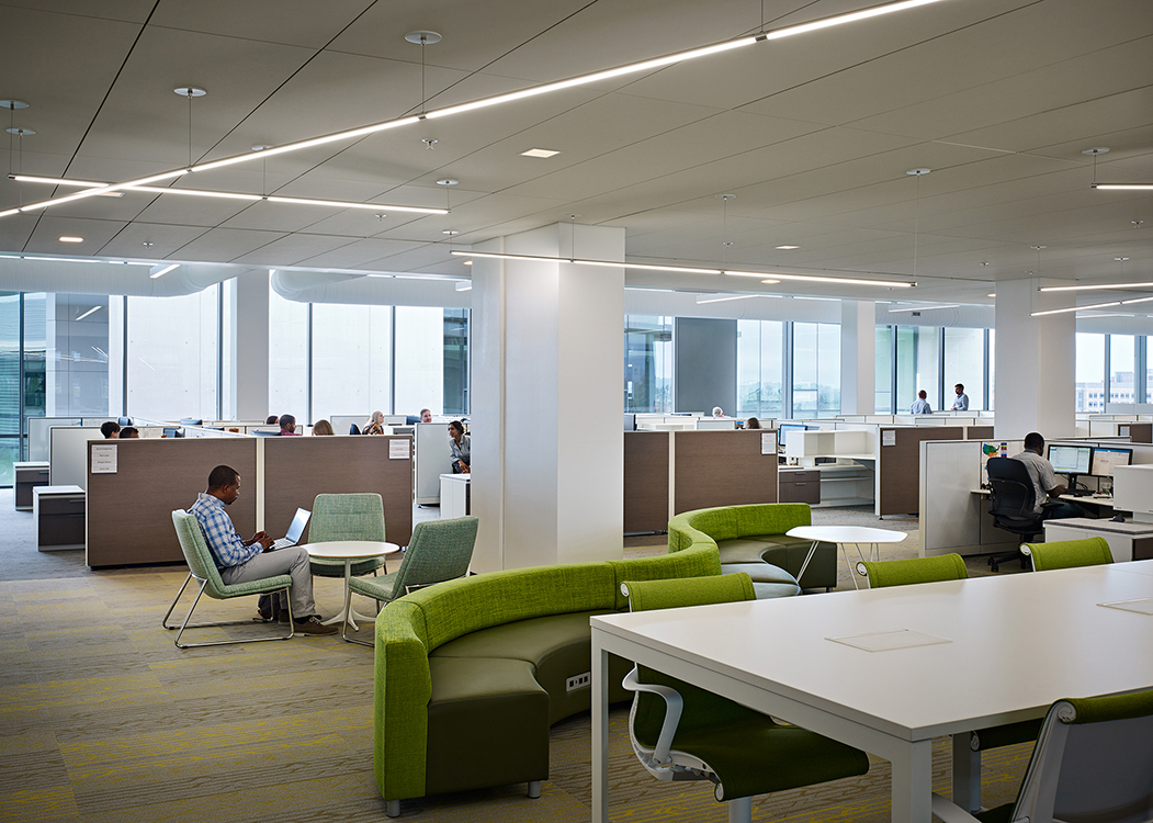 A large open office space.