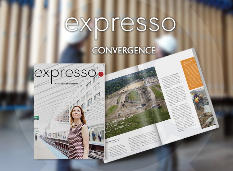 A magazine featuring the word "expresso.