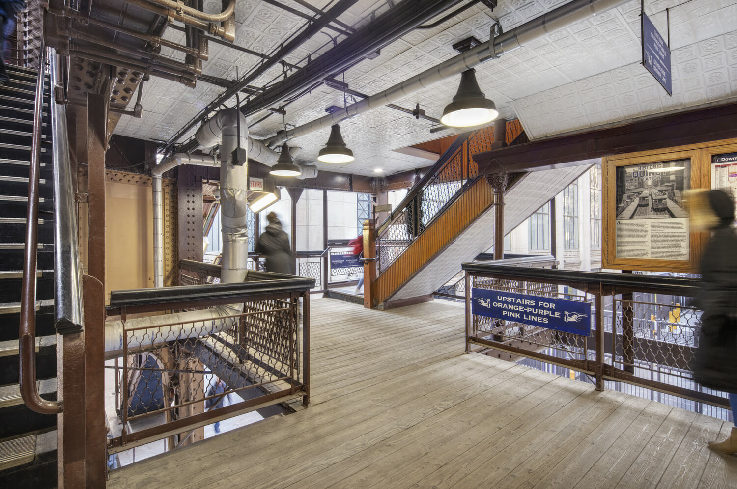 A staircase in a building with a lot of stairs.