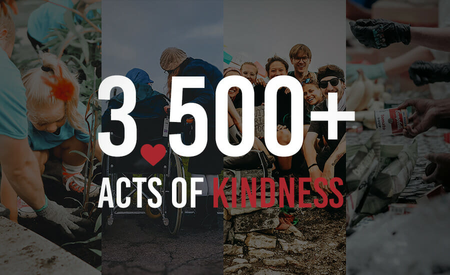 3500 acts of kindness.