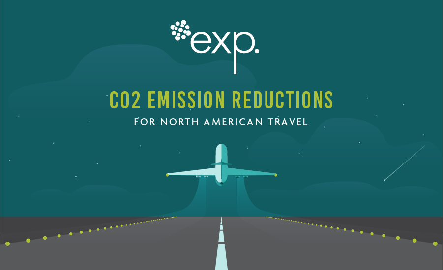 Co2 emission reductions for north american travel.