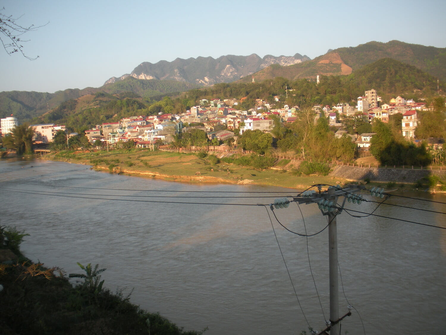 A river in a city.