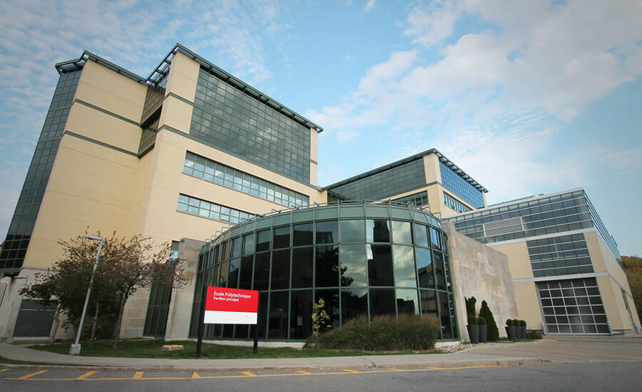 A large building with many windows.