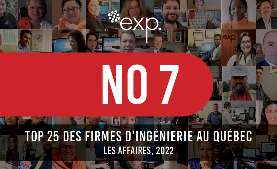 Expo no 7 - Top 25 des entreprises d'ingénierie au Québec 2021.