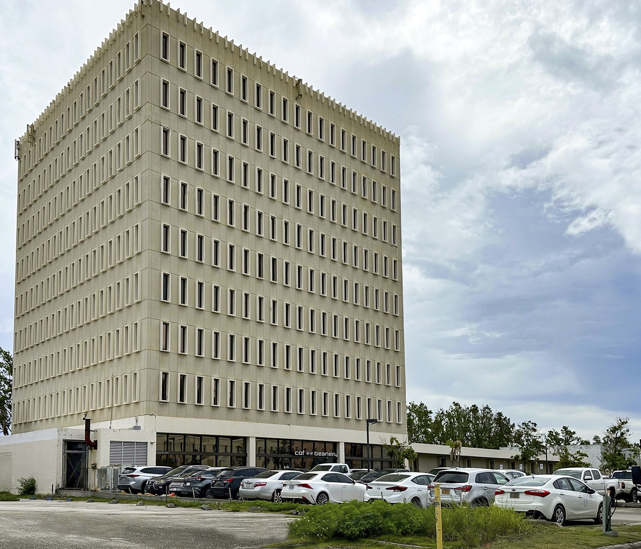 An exterior view of the Guam office building.
