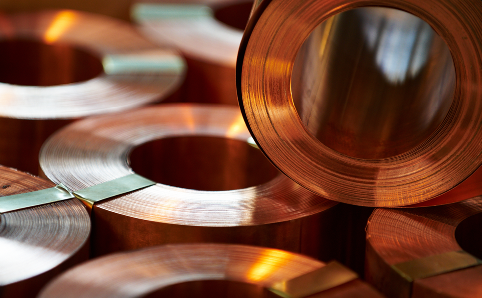 A close up of a bunch of copper coils.