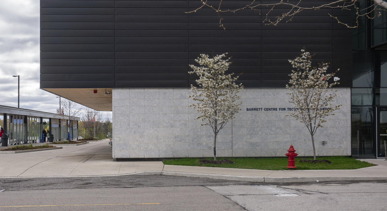 Modern building facade with 